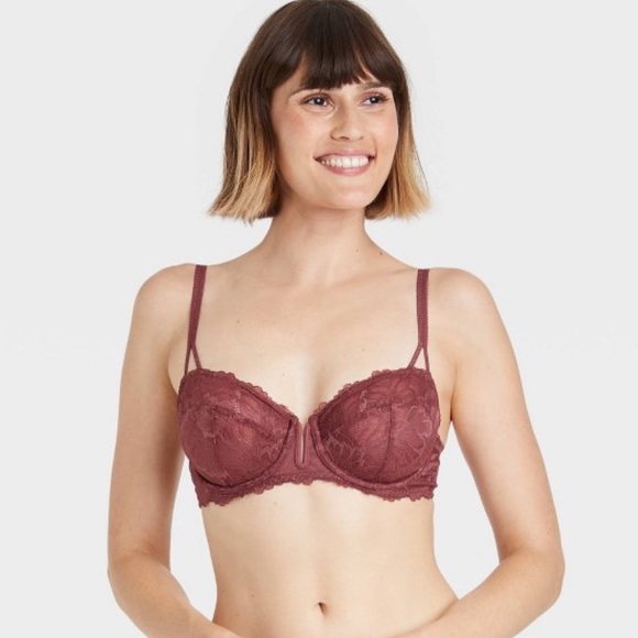 Auden balconette bra Rubine mauve- 36C - underwire bralette - Picture 2 of 10